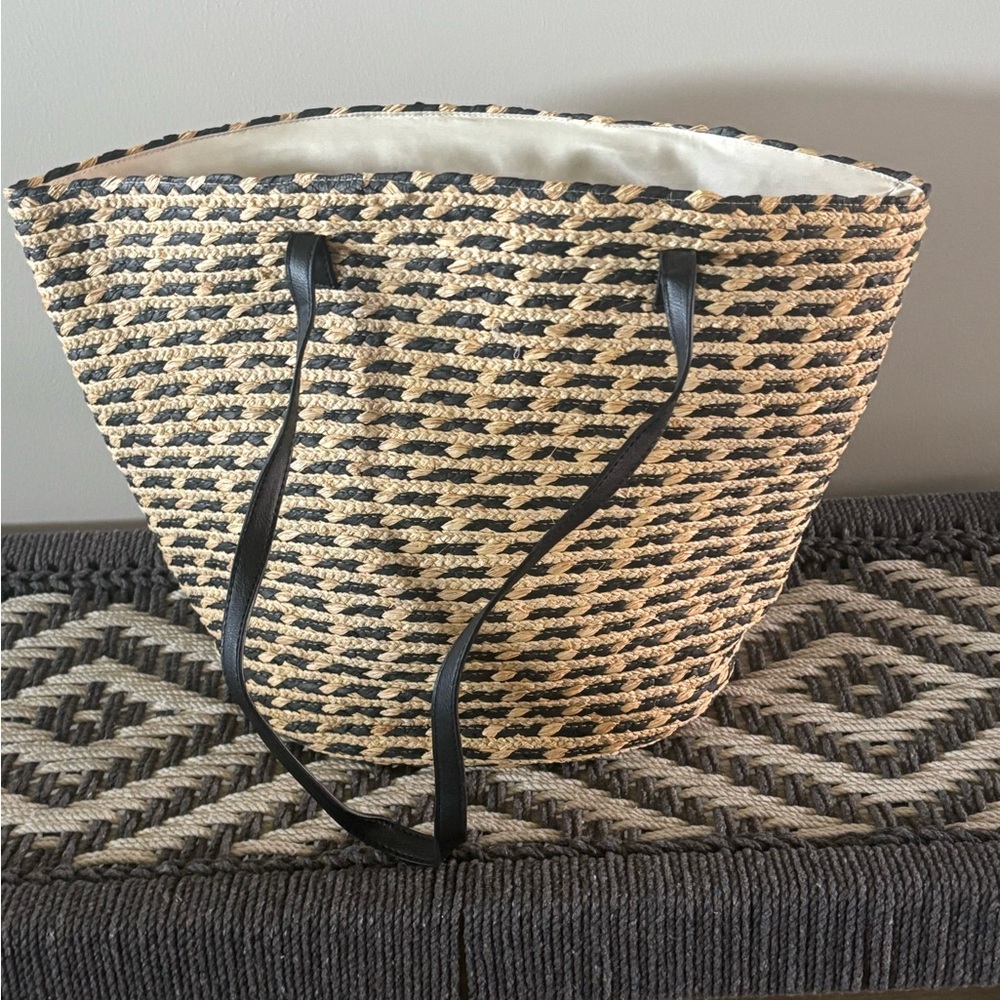 Bahia Lulabelle Raffia Patterned Beach Bag NWT MSRP $235